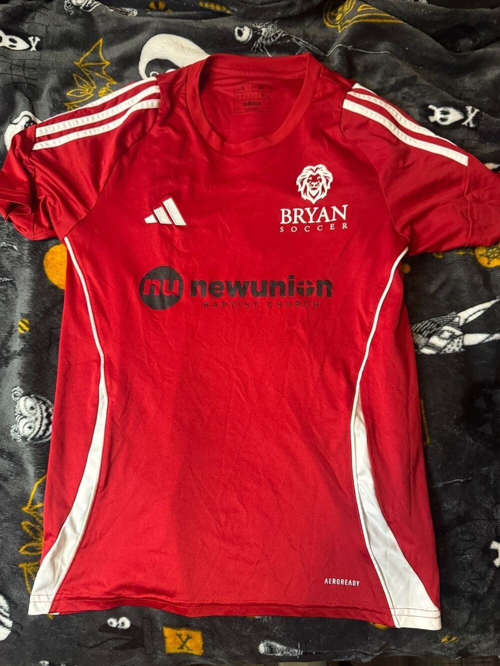 Adidas Aeroready Bryan Soccer New Union Baptist Church Red Jersey Size Small